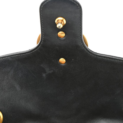 Gucci Calfskin Matelasse Small GG Marmont Shoulder Bag Black 11 of 11