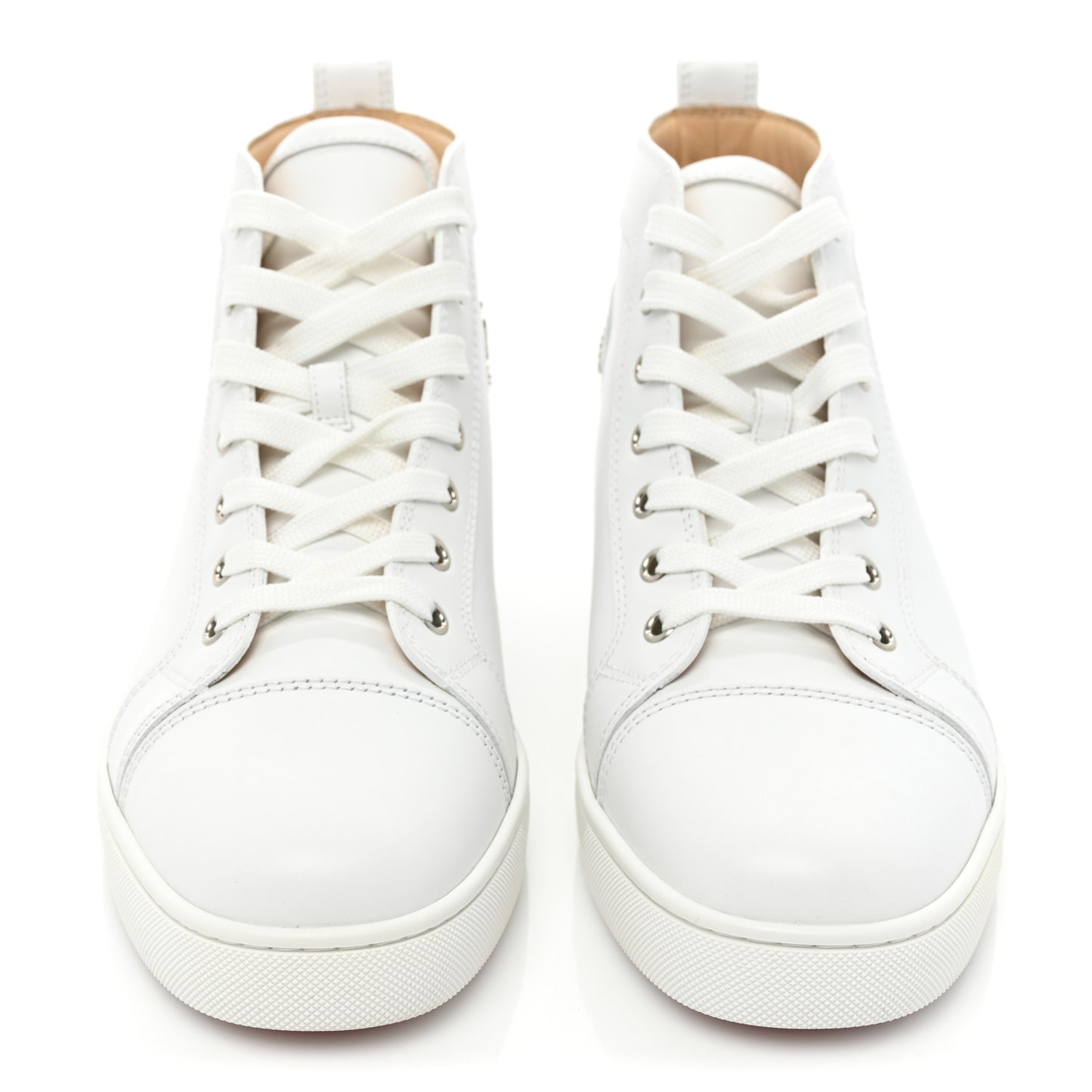 Calfskin Mens Louis Flat Sneakers 42 White