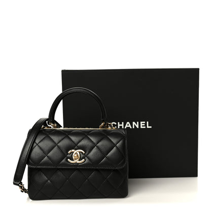 Chanel Lambskin Quilted Mini Trendy CC Dual Handle Flap Bag Black 13 of 13