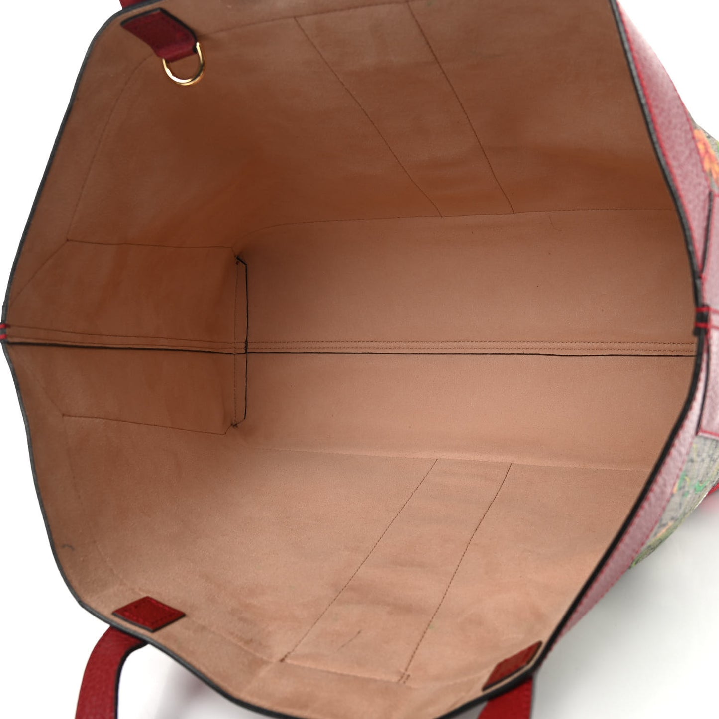 GG Supreme Monogram Flora Web Large Ophidia Tote Red