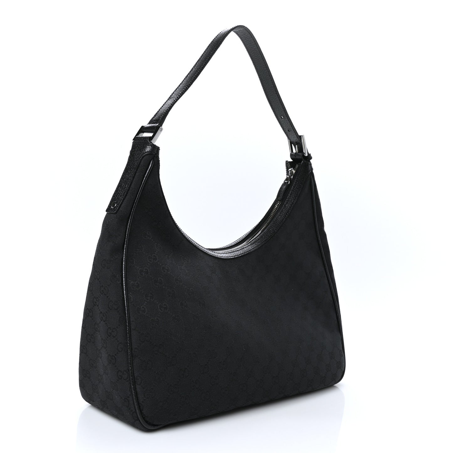 Monogram Front Pocket Hobo Black