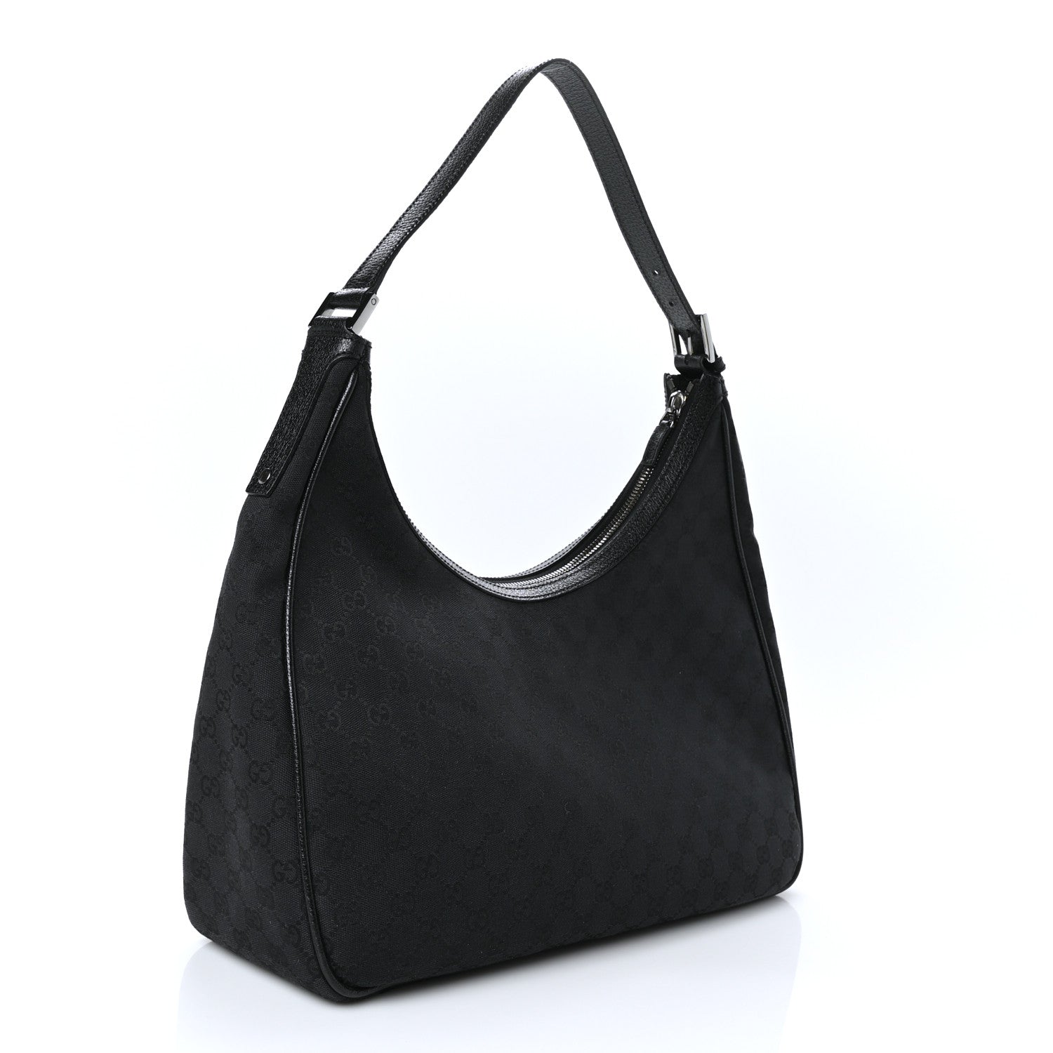 Gucci Monogram Front Pocket Hobo Black 2 of 8