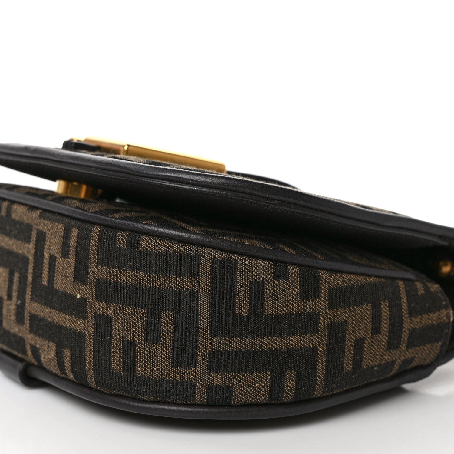 Fendi Fabric Jacquard Vitello Cher Cuoio FF 1974 Small Fendi C'mon Tobacco Moro Ebano 8 of 8