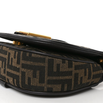 Fendi Fabric Jacquard Vitello Cher Cuoio FF 1974 Small Fendi C'mon Tobacco Moro Ebano 8 of 8