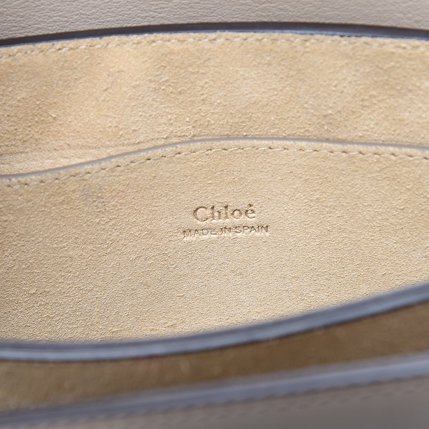 Suede Calfskin Small Faye Shoulder Bag Motty Grey