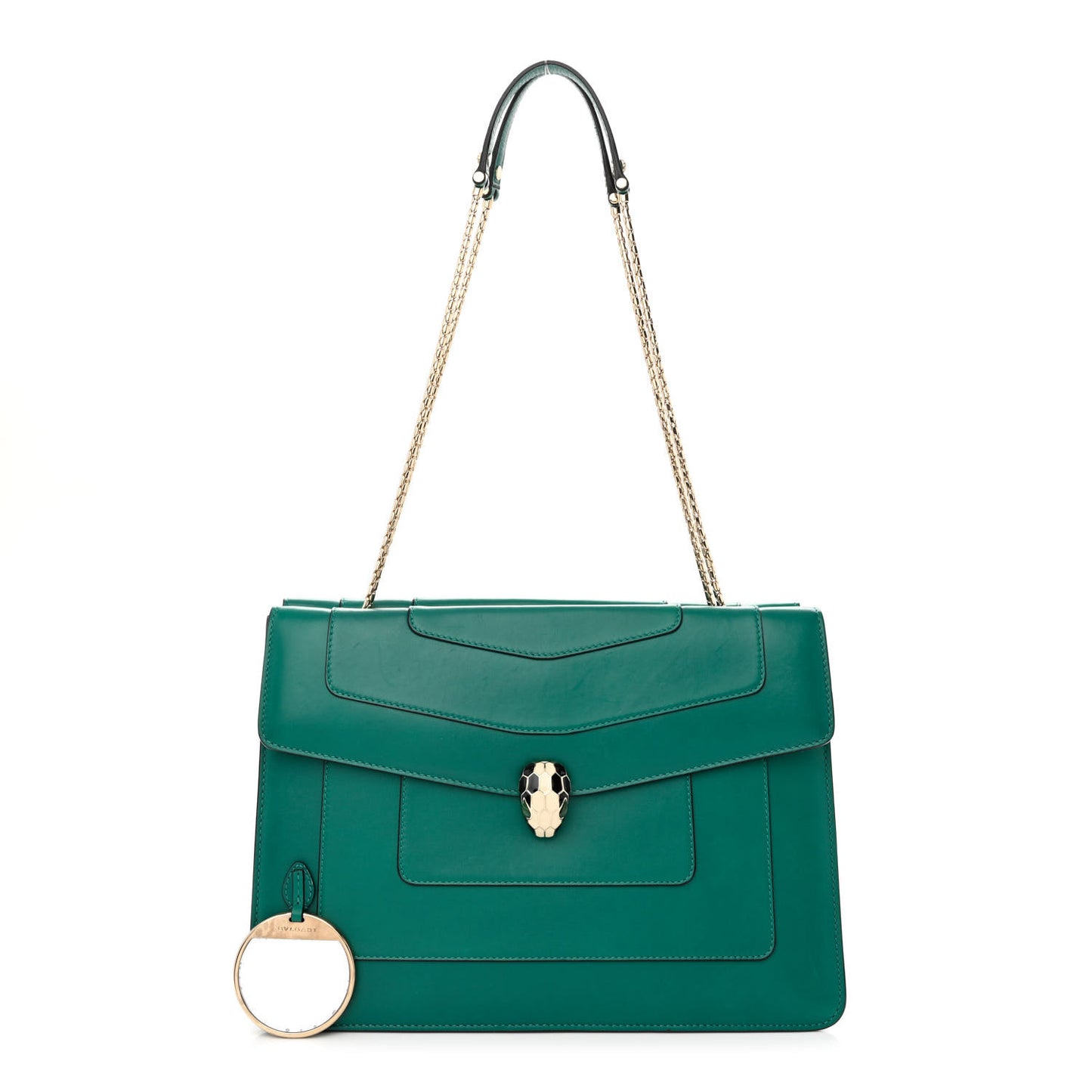 Calfskin Serpenti Forever Shoulder Bag Emerald Green