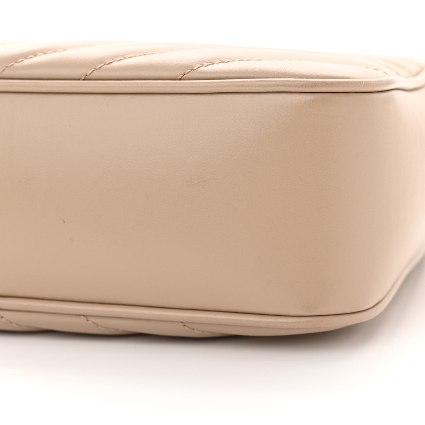 Calfskin Matelasse Monogram Lou Camera Bag Dark Beige