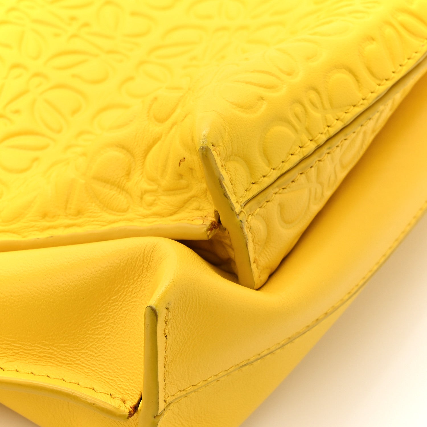 Loewe Calfskin Embossed Large Double Amarillo Pouch Yellow 13 of 17