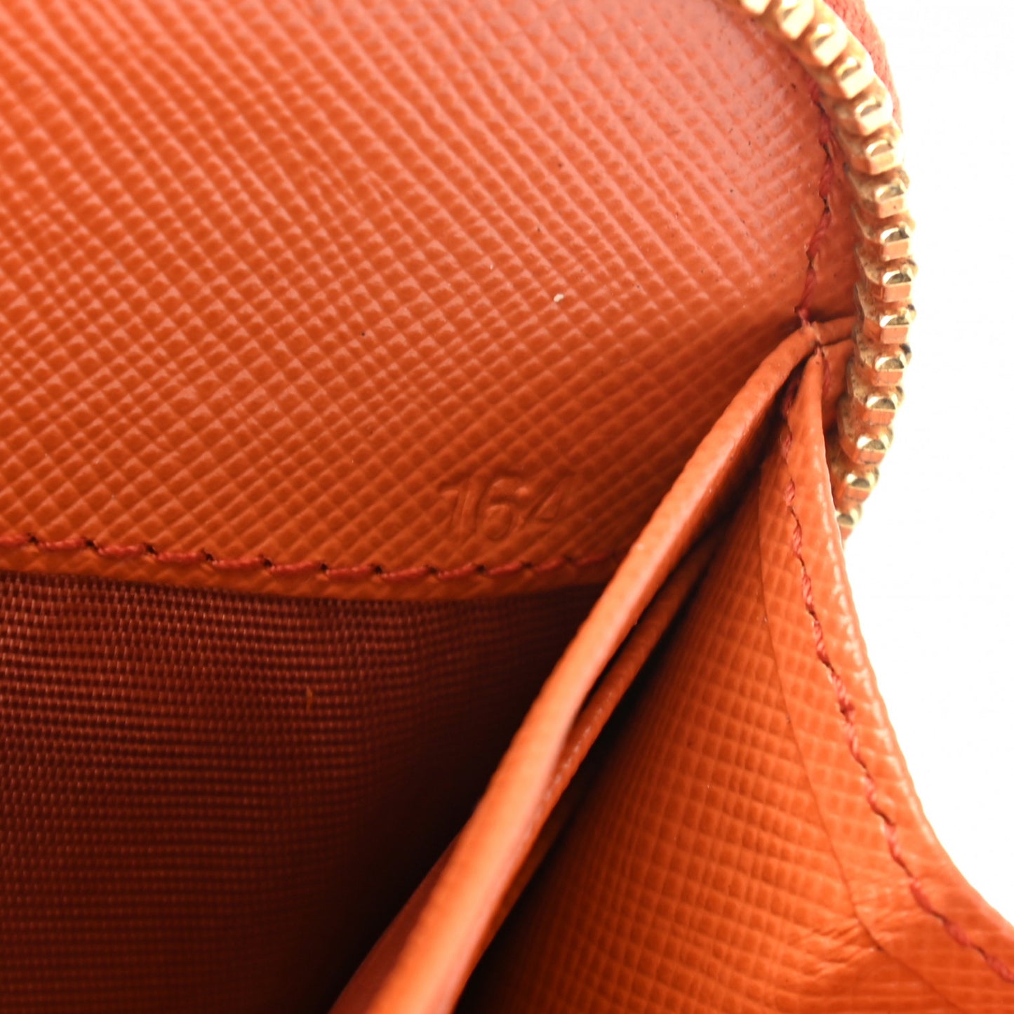 Saffiano Metal Zip Around Wallet Papaya