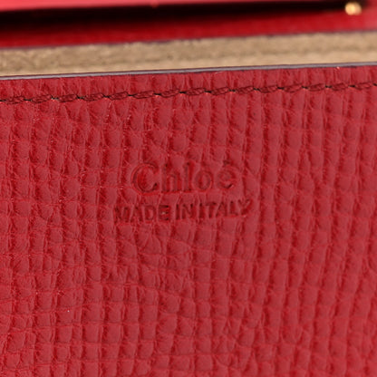 Chloe Grained Calfskin Lambskin Mini Bi-Color Drew Shoulder Bag Red 6 of 11