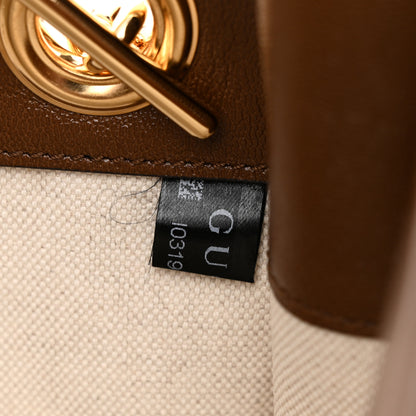 Gucci Monogram Calfskin Medium Horsebit 1955 Tote Bag Beige Brown Sugar 9 of 14
