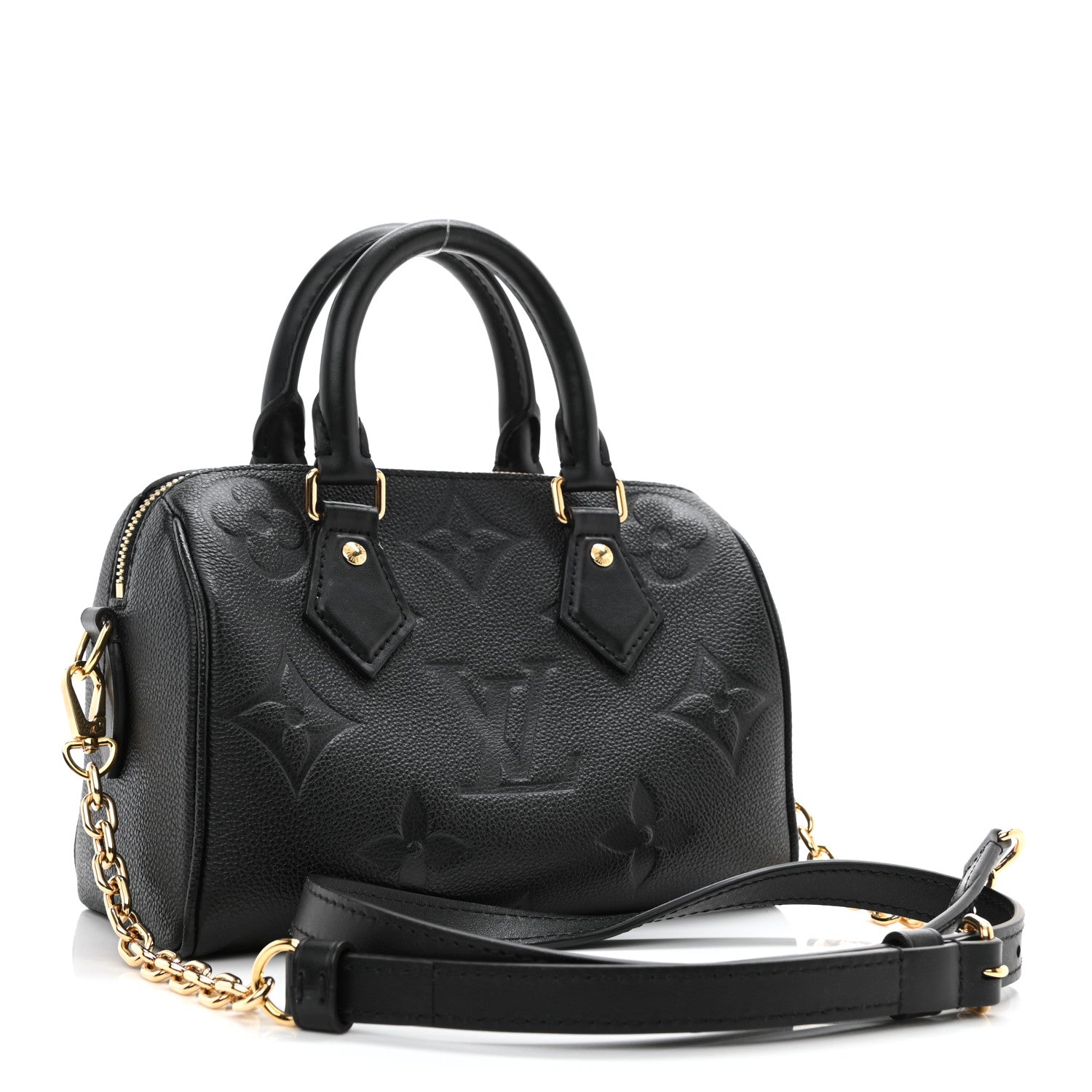Louis Vuitton Empreinte Monogram Giant Speedy Bandouliere 20 Black 3 of 7