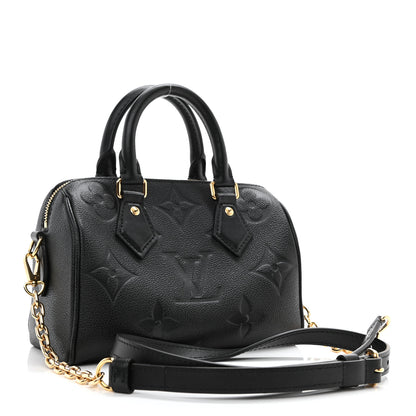 Louis Vuitton Empreinte Monogram Giant Speedy Bandouliere 20 Black 3 of 7