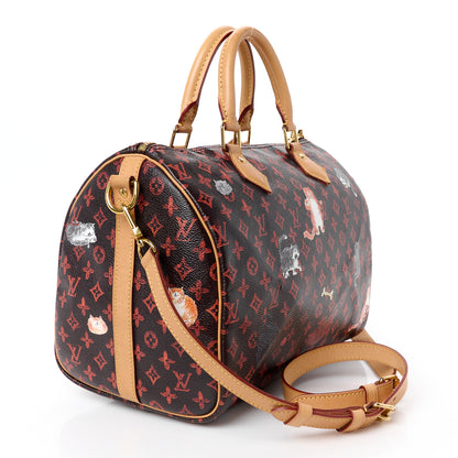 Louis Vuitton Catogram Speedy Bandouliere 30 Marron 3 of 15