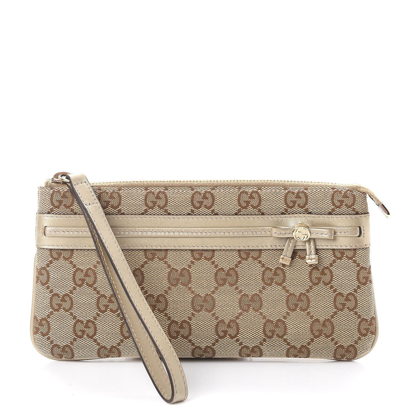 Monogram Mayfair Wristlet Champagne