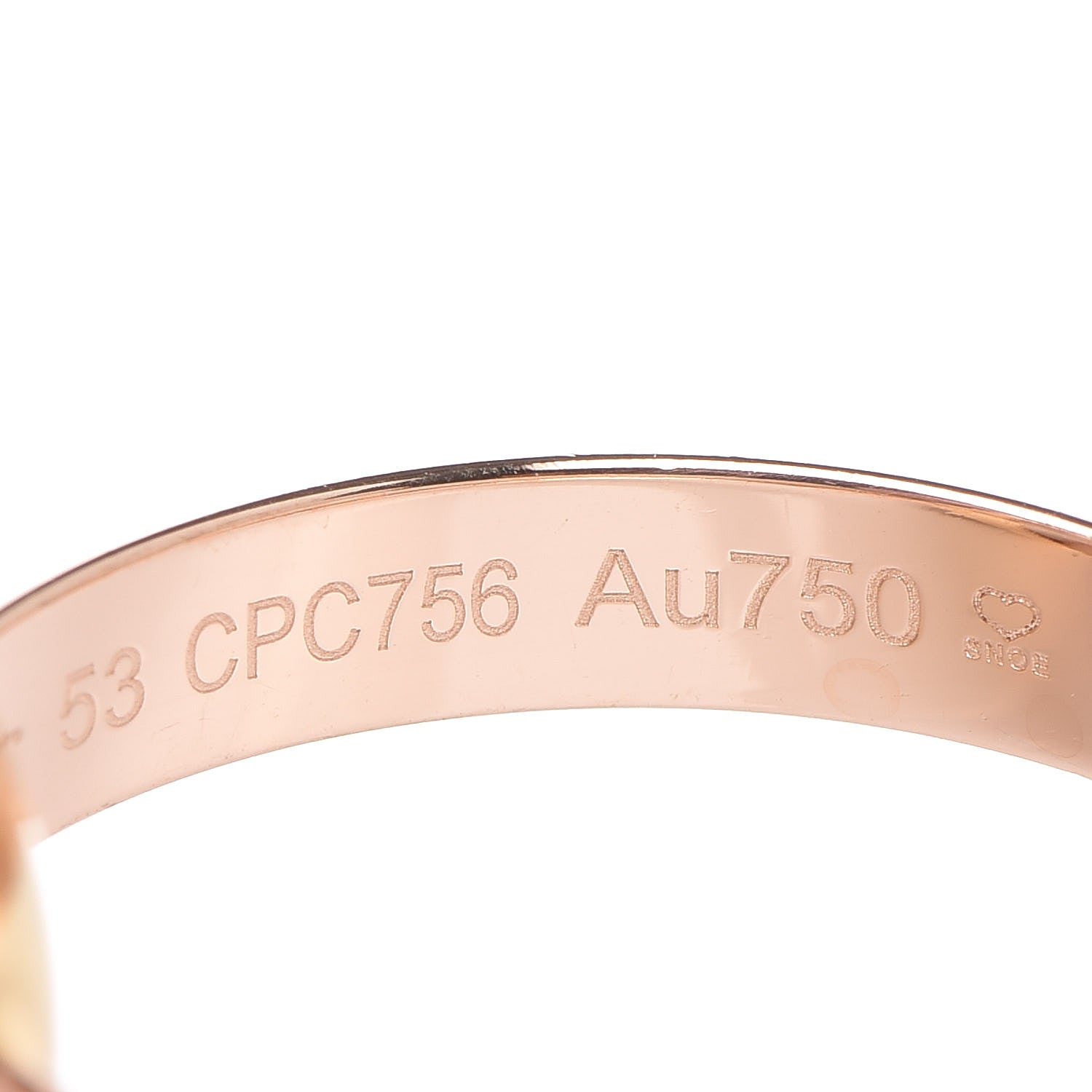 Cartier 18K Pink Yellow White Gold Classic Trinity Ring 53 6.25 5 of 5
