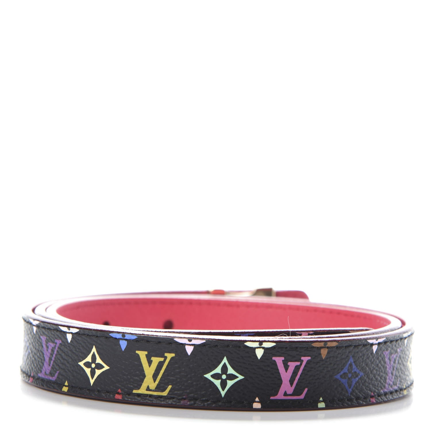 Louis Vuitton Monogram Multicolor LV Initiales Belt 95 38 Black Grenade 2 of 5