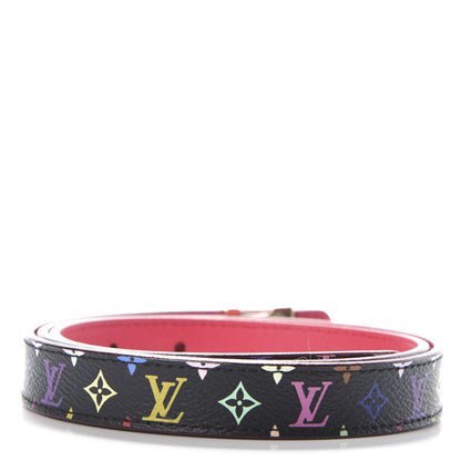 Louis Vuitton Monogram Multicolor LV Initiales Belt 95 38 Black Grenade 2 of 5