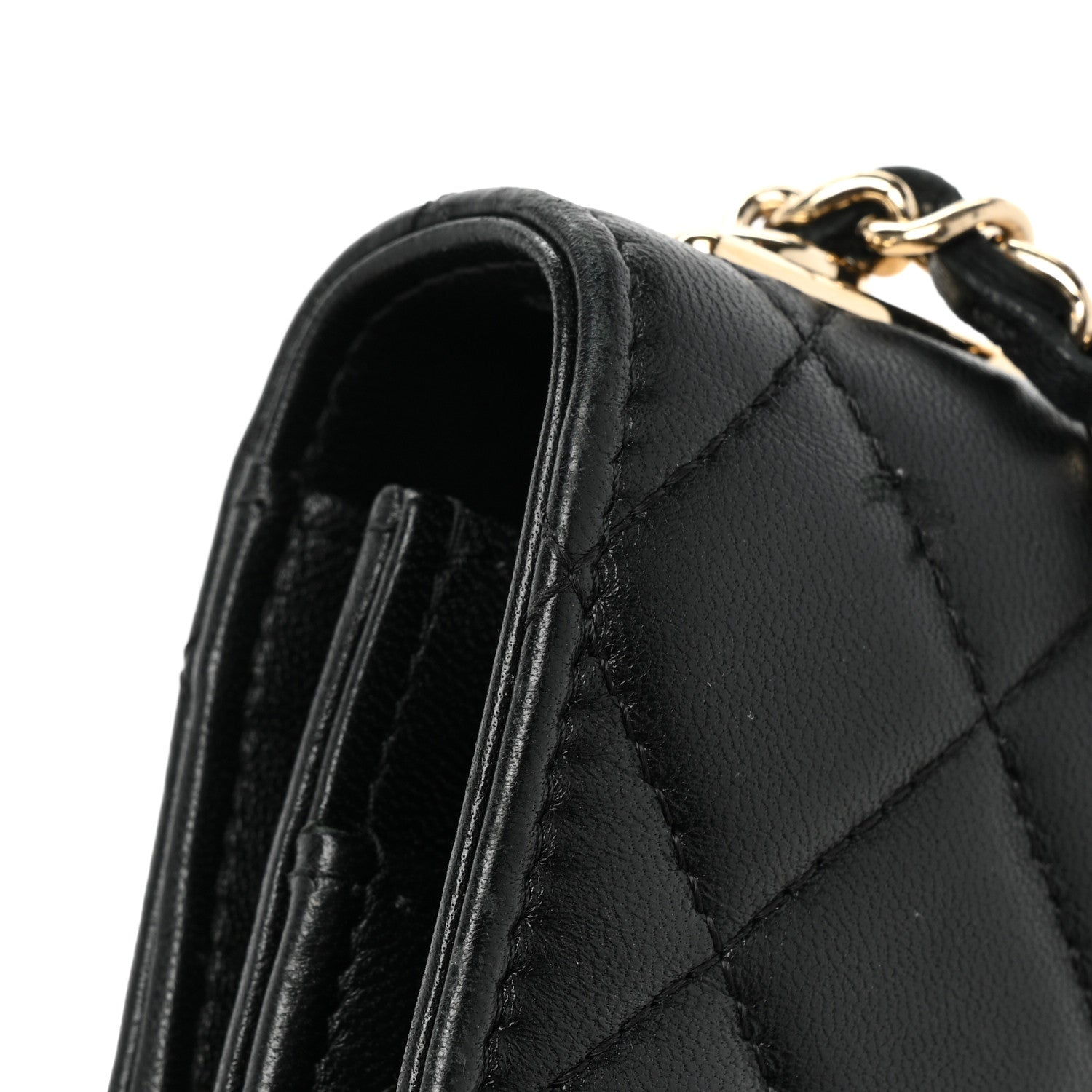 Chanel Lambskin Quilted Trendy CC Wallet On Chain WOC Black 23 of 23