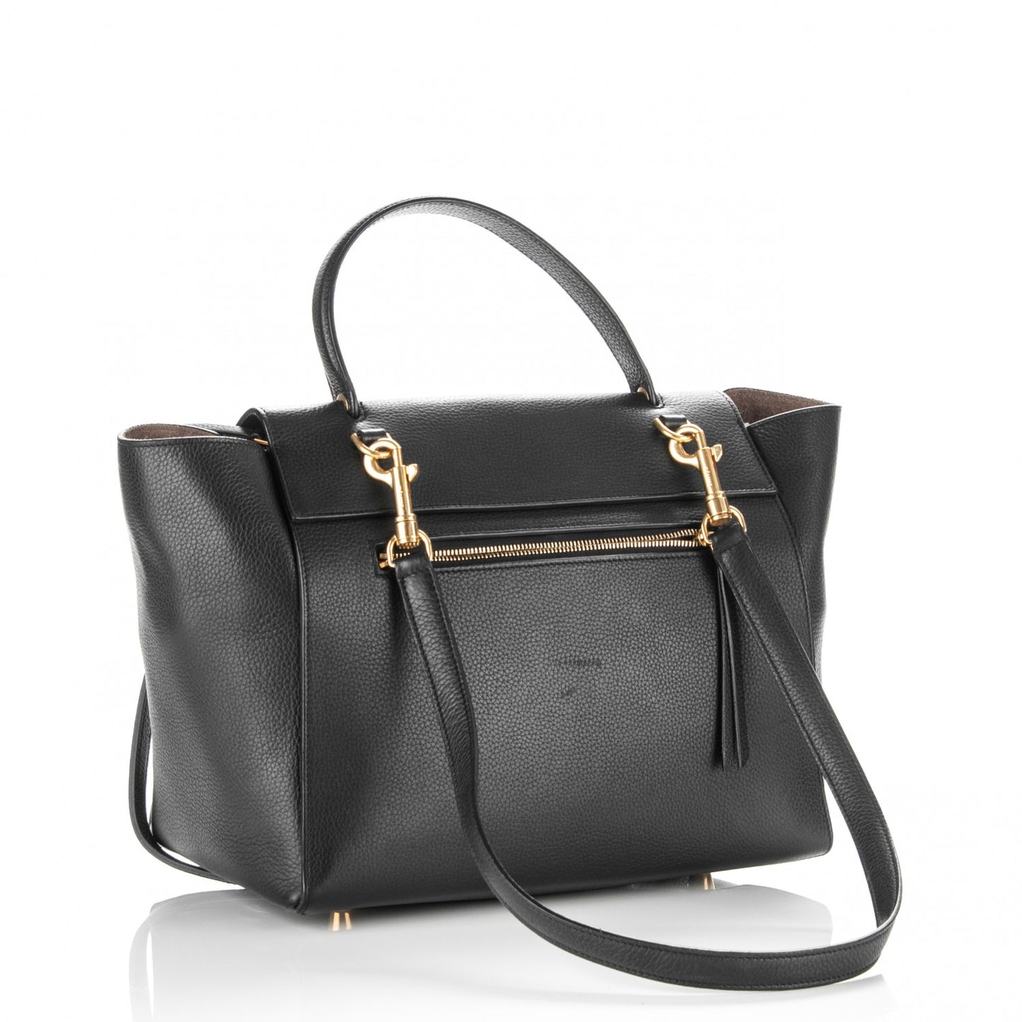 Grained Calfskin Mini Belt Bag Black