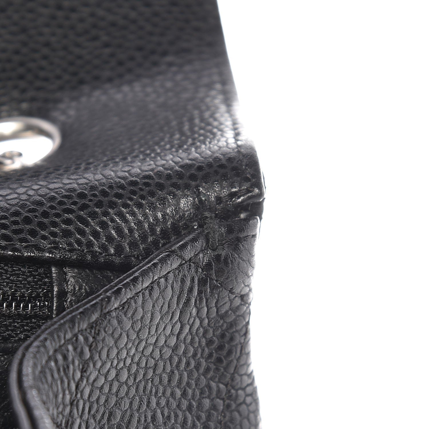 Chanel Caviar Quilted Jumbo Single Flap Black 10 of 15