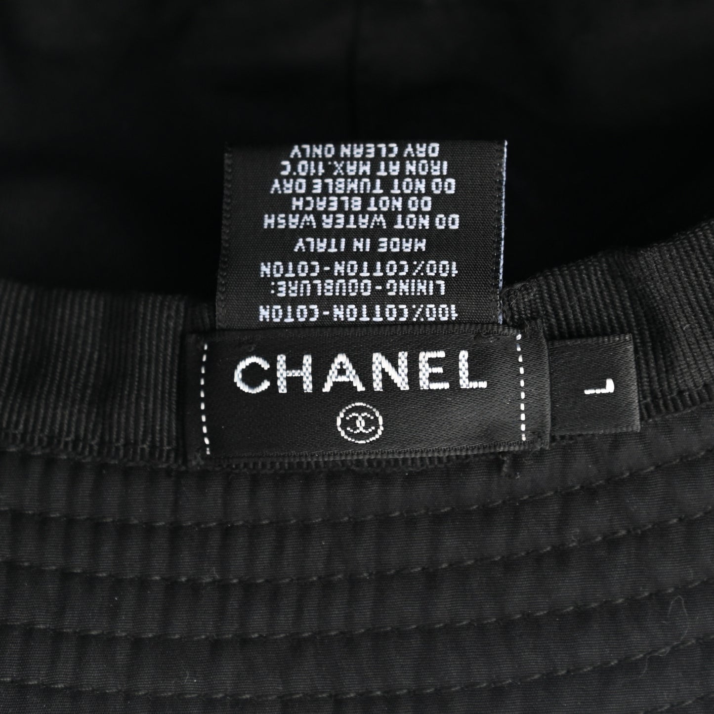 Cotton CC Bucket Hat L Black