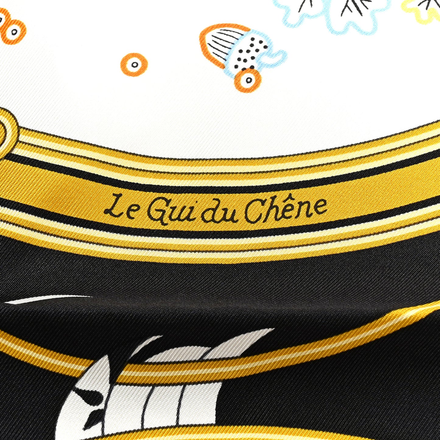Silk Legende Brodee Scarf 90 Black