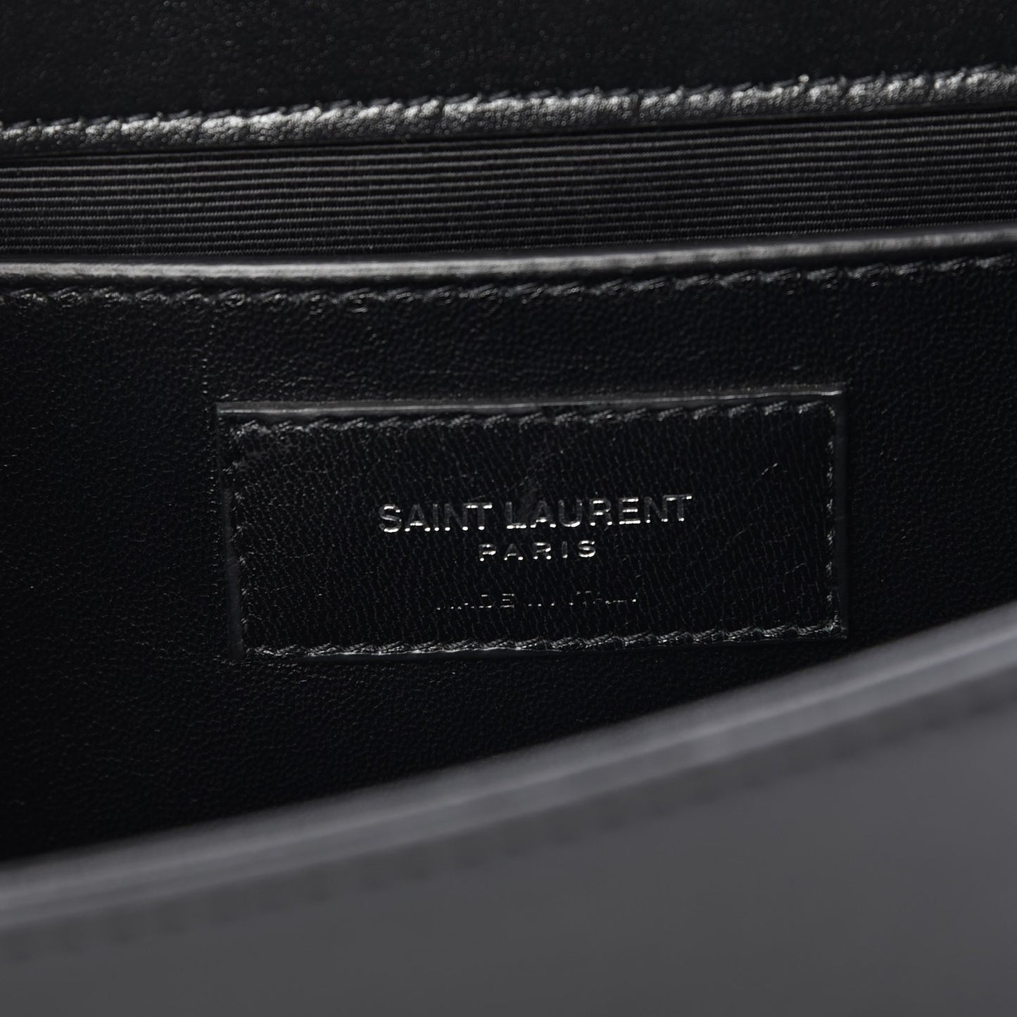 Calfskin Medium Heart Bolts Monogram Kate Satchel Black