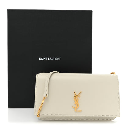 Saint Laurent Smooth Calfskin Monogram Phone Holder Crossbody Blanc Vintage 9 of 9