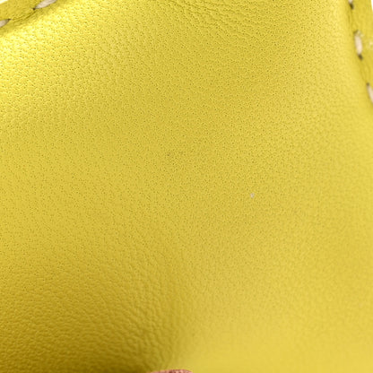 Hermes Milo Lambskin Grigri Rodeo Horse Bag Charm MM Lime Menthe Fauve 4 of 5