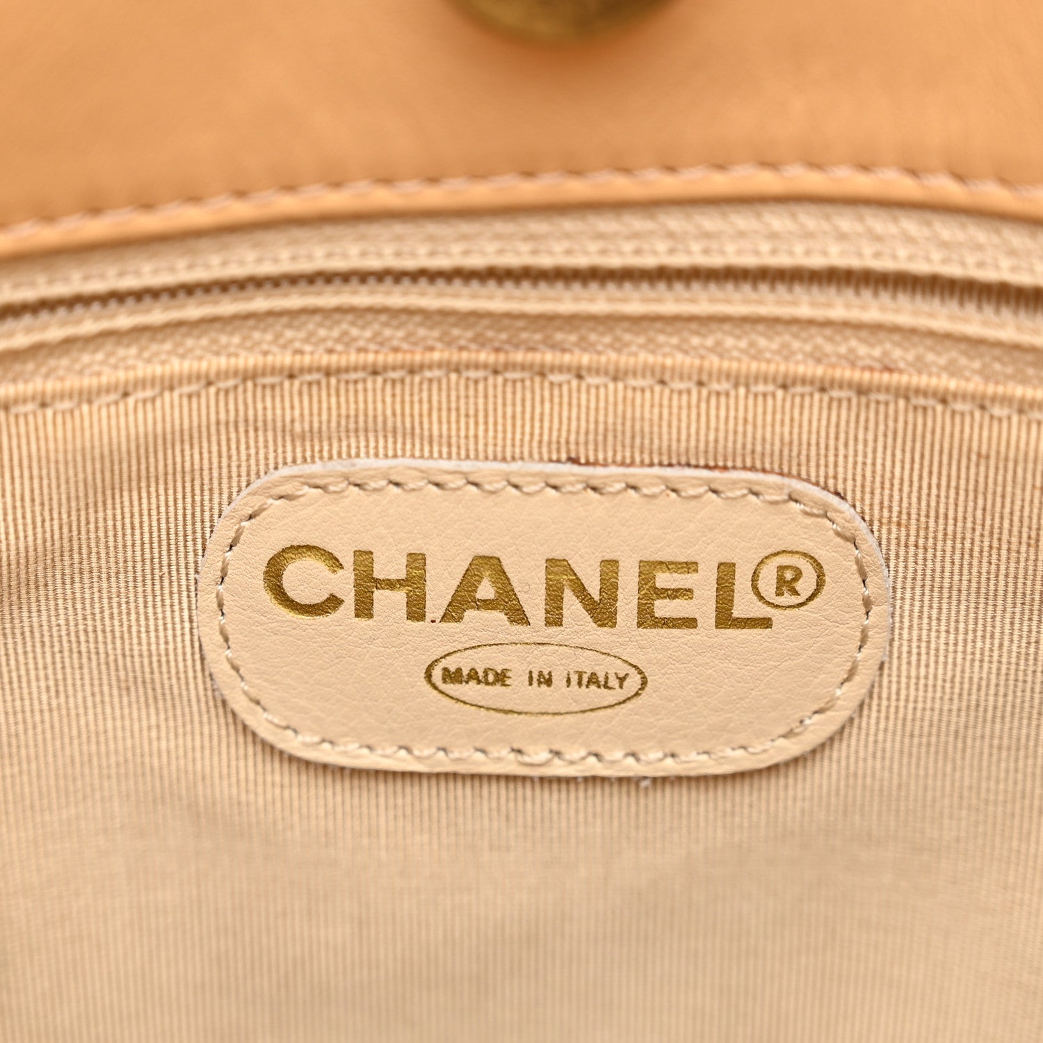 Chanel Lambskin CC Tassel Shoulder Bag Beige 6 of 13