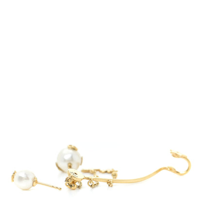 Christian Dior Pearl Shiny-D Earring Gold 3 of 4