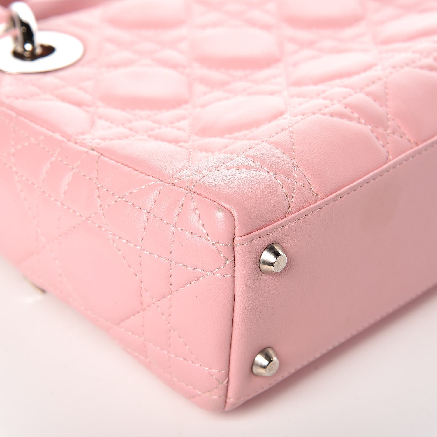 Christian Dior Lambskin Cannage Mini Lady Dior Rose Clair 15 of 19