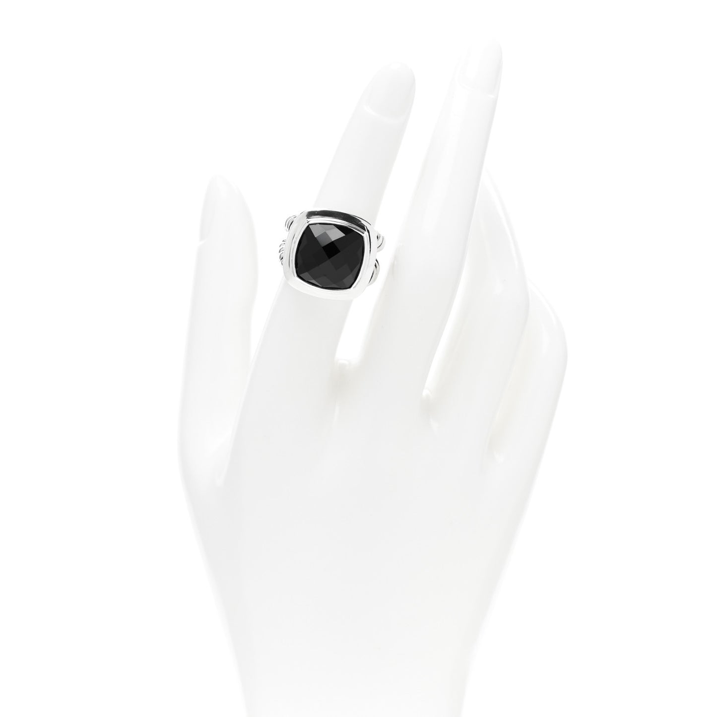 Sterling Silver Black Onyx 14mm Albion Ring 52 6