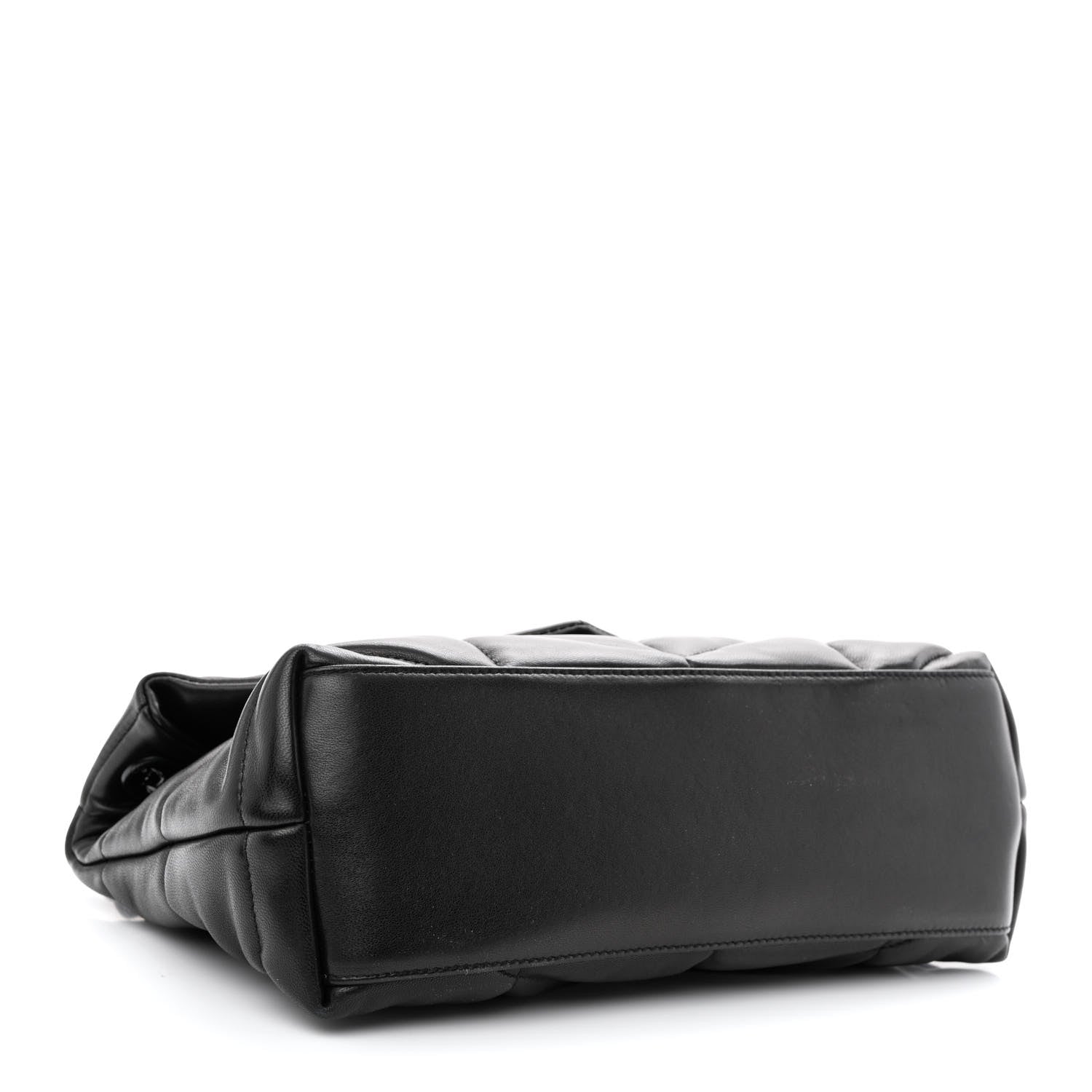Saint Laurent Lambskin Quilted Monogram Monochrome Small Loulou Puffer Chain Satchel Black 3 of 10