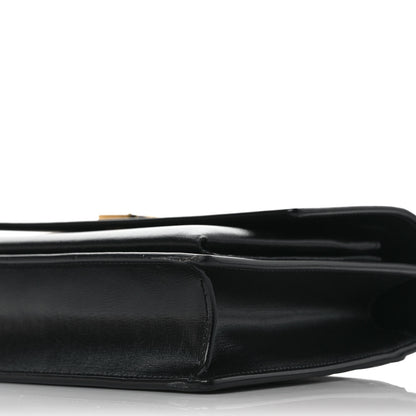 Saint Laurent Smooth Calfskin Medium Monogram Sunset Satchel Black 8 of 11