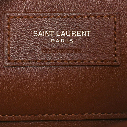 Saint Laurent Raffia Calfskin Round Camera Bag Golden Ecru Brick 6 of 10