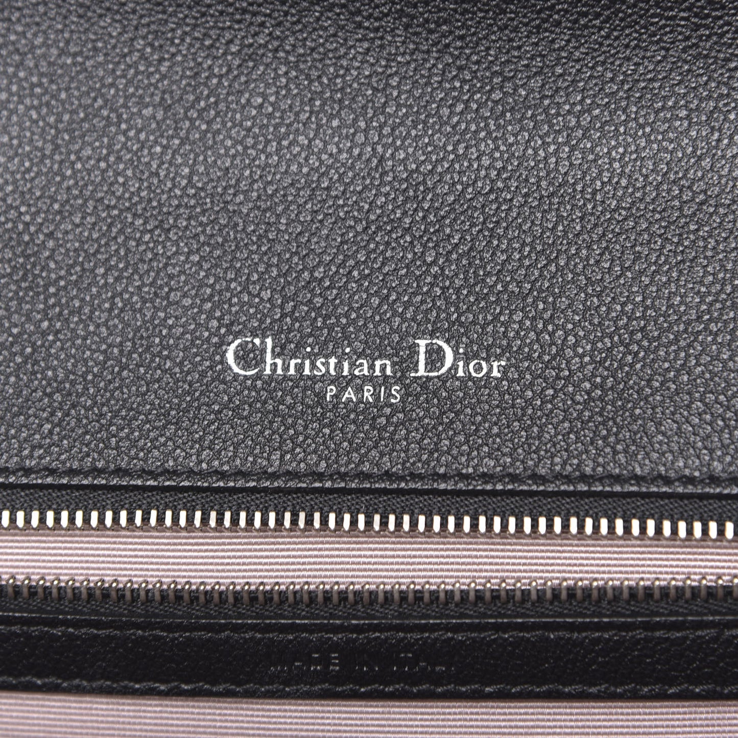 Grained Calfskin Large Diorama Flap Bag Black