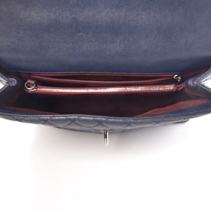 Chanel Caviar Quilted Large Coco Handle Flap Navy Blue 6 of 13