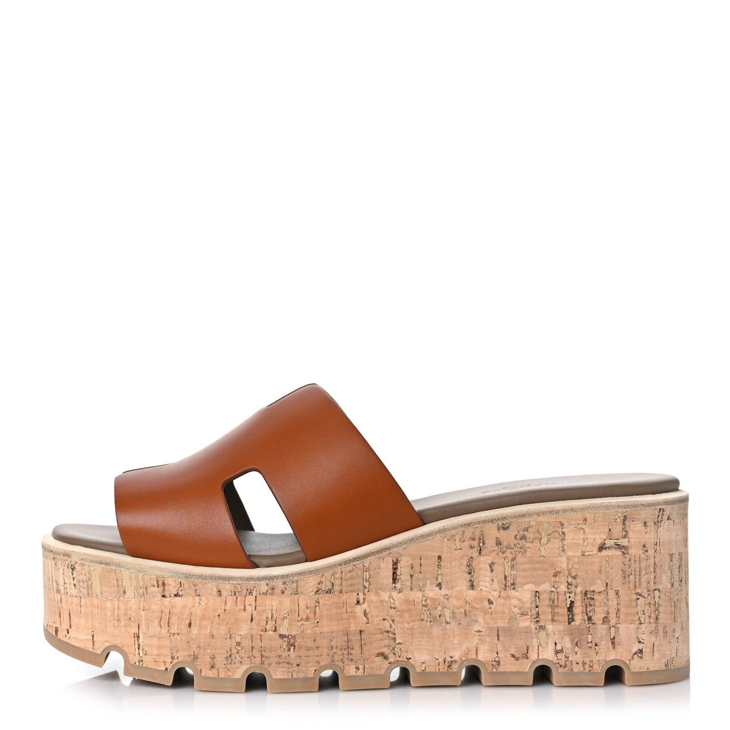 Calfskin Cork Eze 30 Sandals 38 Marron Glaise
