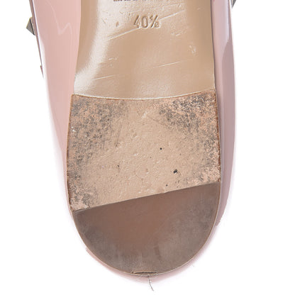 Valentino Garavani Patent Nappa Rockstud Ballerina Flats 40.5 Water Rose Poudre 12 of 17