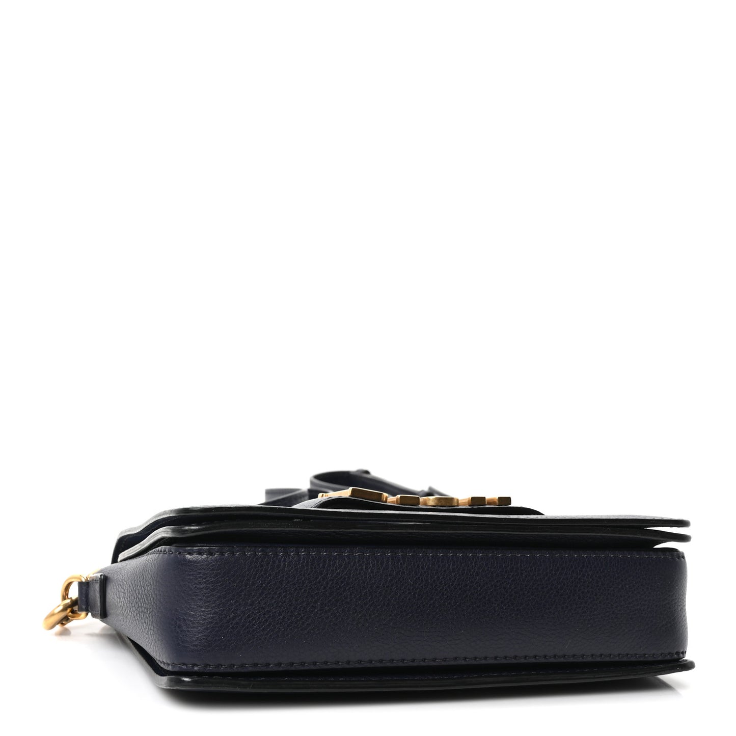 Grained Calfskin Dio(r)evolution Flap Bag Navy Blue