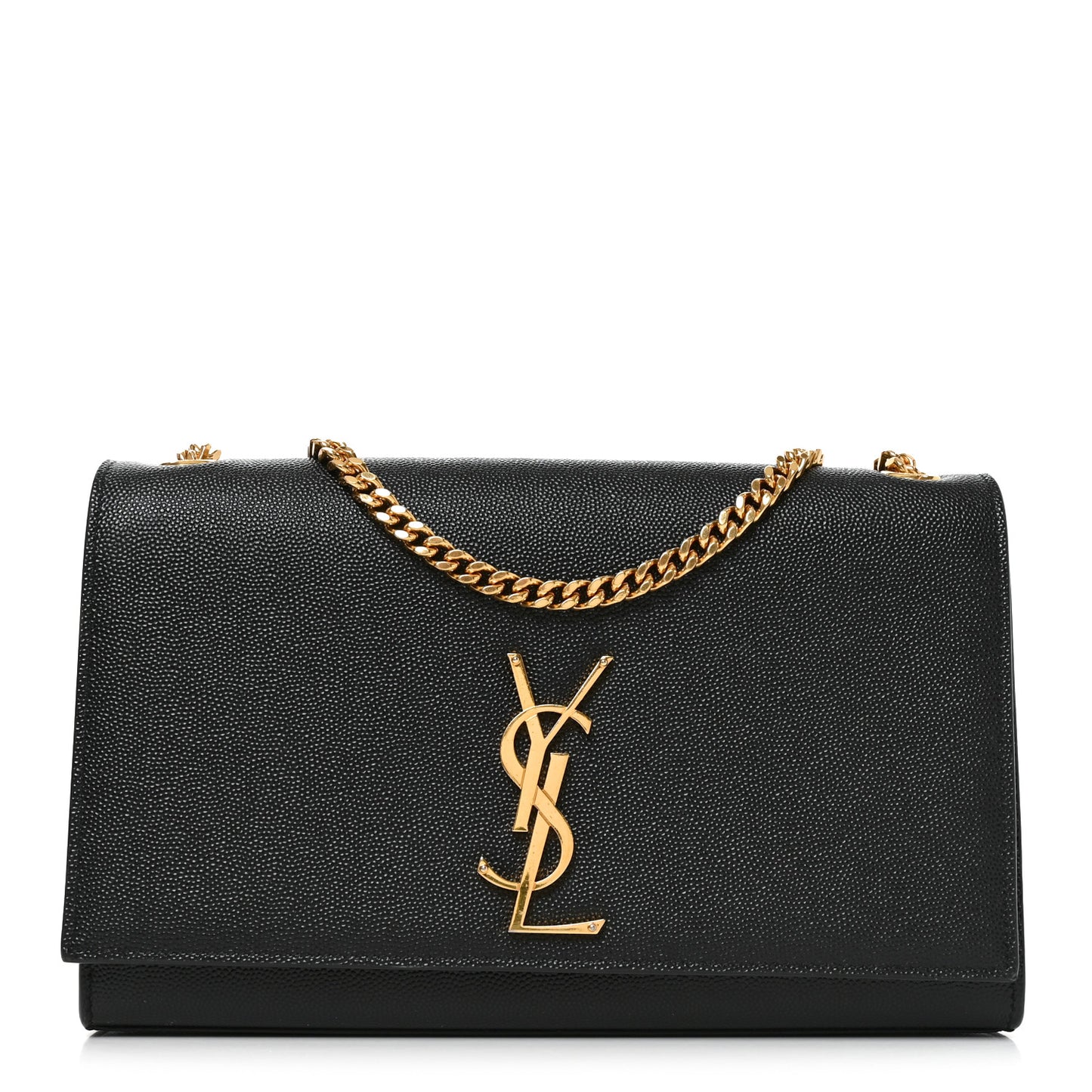 Grain De Poudre Medium Classic Monogram Kate Satchel Black