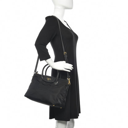 Prada Saffiano Tessuto Nylon Tote Black 2 of 8