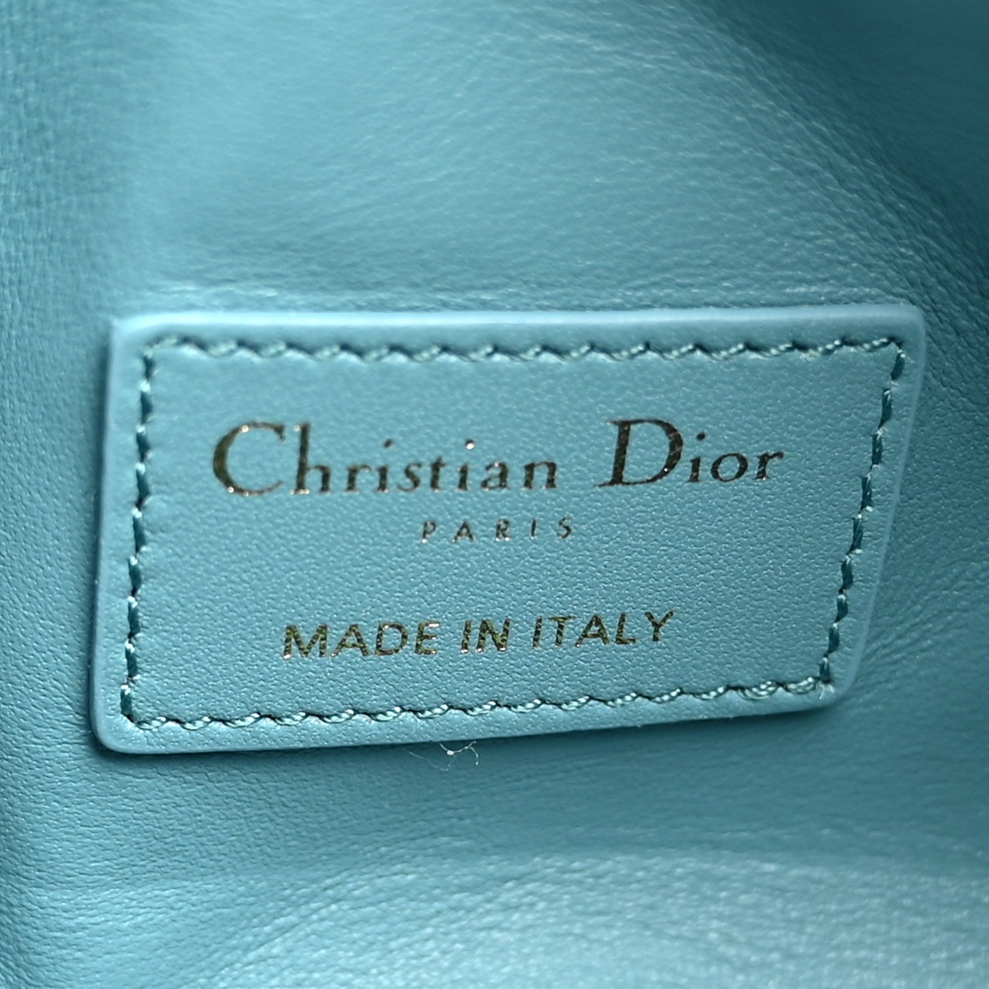 Calfskin Macrocannage Small Diortravel Nomad Pouch Horizon Blue