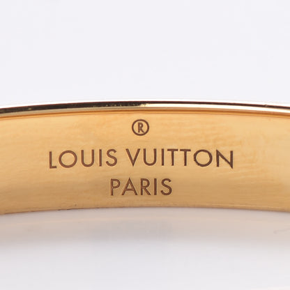 Louis Vuitton Brass Monogram Nanogram Cuff S Gold 4 of 5