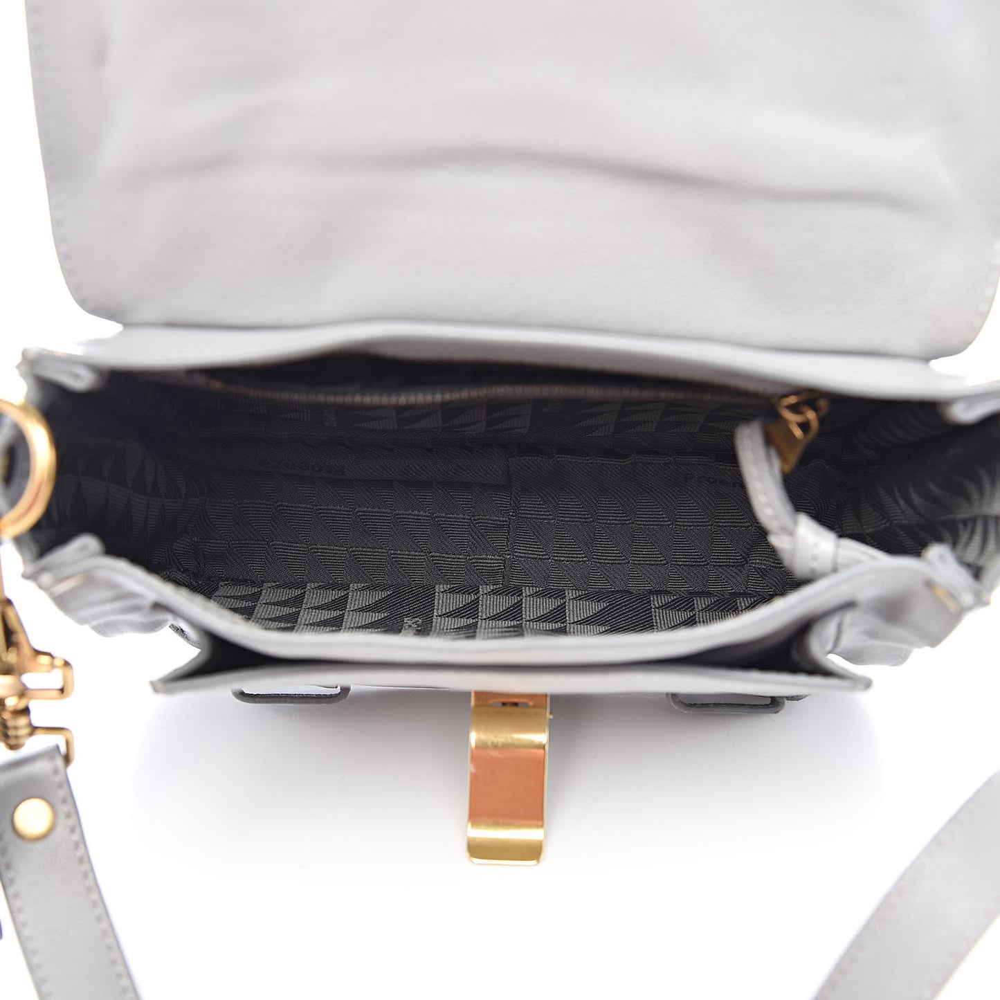 Lambskin PS1 Mini Pouch Messenger Concrete Grey