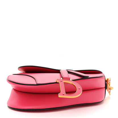 Christian Dior Smooth Calfskin Saddle Bag With Strap Fuchsia 4 of 11
