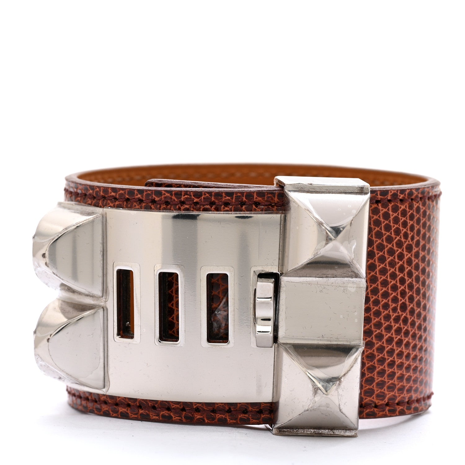 Hermes Lizard Collier De Chien CDC Bracelet S Etrusque 3 of 7