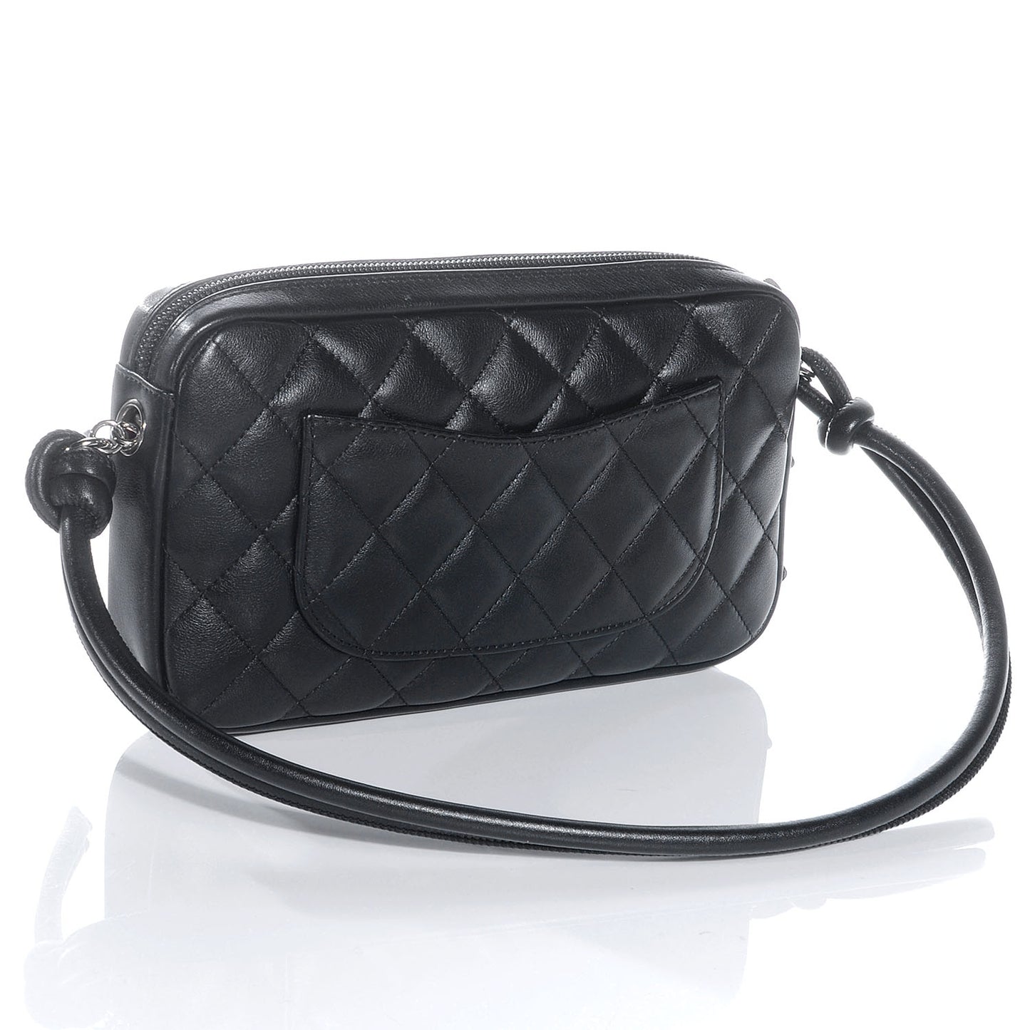 Calfskin Quilted Cambon Pochette Black